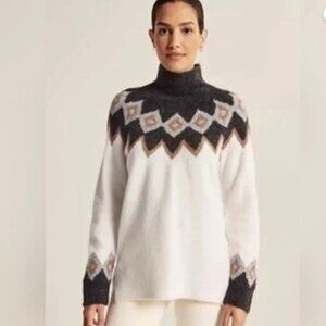 ABERCROMBIE & FITCH Nordic Fairisle sweater XL